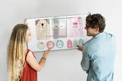 Popisovatelná magnetická tabule veselá zvířátka