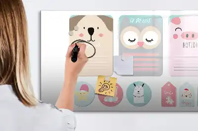 Popisovatelná magnetická tabule veselá zvířátka
