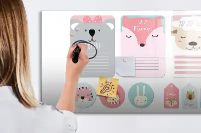 Magnetická kreslící tabule veselé záložky
