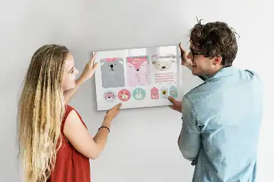 Magnetická kreslící tabule veselé záložky