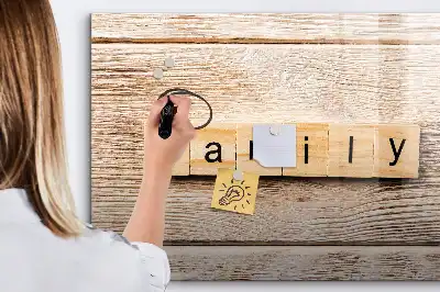 Magnetická kreslící tabule nápis Rodina