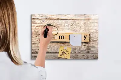 Magnetická kreslící tabule nápis Rodina