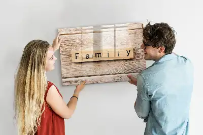 Magnetická kreslící tabule nápis Rodina