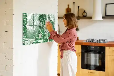 Magnetická popisovatelná tabule s motivem listů monstery