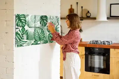 Magnetická popisovatelná tabule s motivem listů monstery