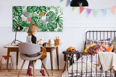 Magnetická popisovatelná tabule s motivem listů monstery