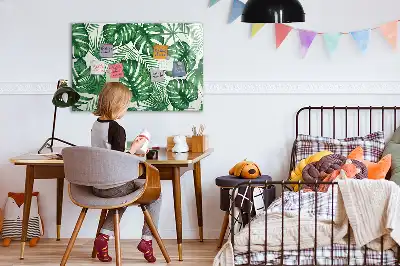 Magnetická popisovatelná tabule s motivem listů monstery