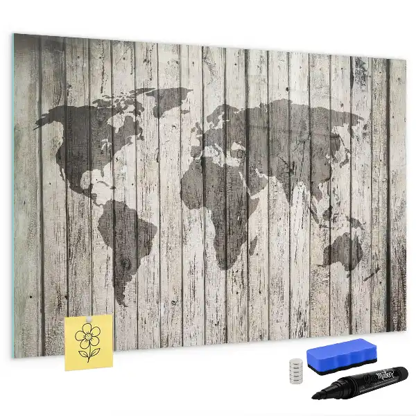 Magnetická kreslící tabule motiv mapa světa