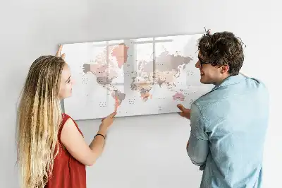 Magnetická mapa světa popisovatelná tabule