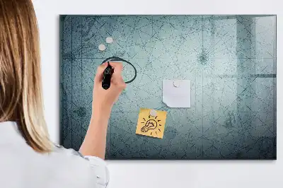 Magnetická kreslící tabule v designu vintage mapy