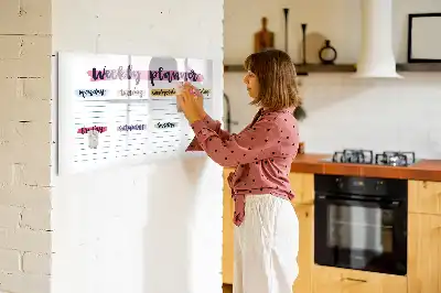 Magnetická popisovatelná tabule ručně psaný plánovač