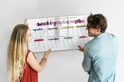 Magnetická popisovatelná tabule ručně psaný plánovač