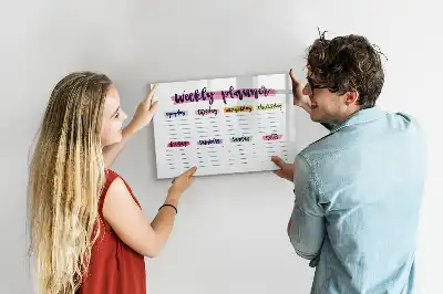 Magnetická popisovatelná tabule ručně psaný plánovač
