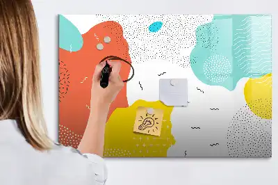 Popisovatelná magnetická tabule s motivem POP abstrakce