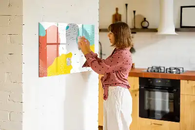 Popisovatelná magnetická tabule s motivem POP abstrakce