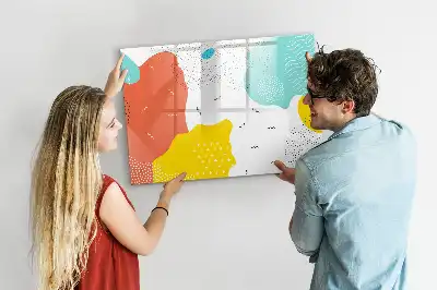 Popisovatelná magnetická tabule s motivem POP abstrakce