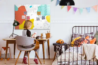 Popisovatelná magnetická tabule s motivem POP abstrakce