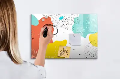 Popisovatelná magnetická tabule s motivem POP abstrakce