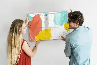 Popisovatelná magnetická tabule s motivem POP abstrakce