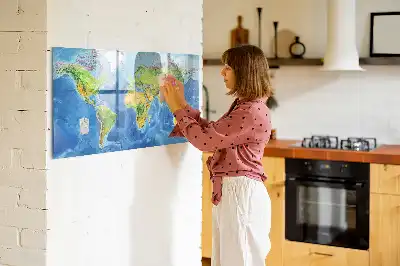 Magnetická kreslící tabule ve tvaru mapy světa