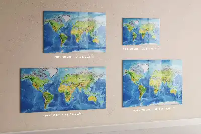 Magnetická kreslící tabule ve tvaru mapy světa