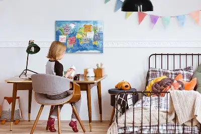 Magnetická kreslící tabule ve tvaru mapy světa