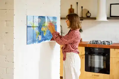 Magnetická kreslící tabule ve tvaru mapy světa