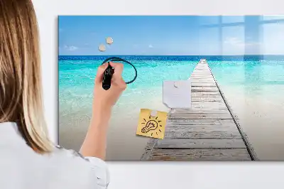 Popisovatelná magnetická tabule tropický ostrov