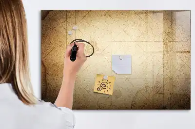 Magnetická popisovatelná tabule se starou mapou světa