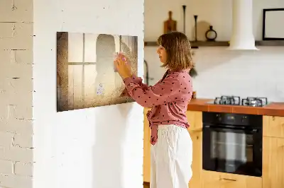 Magnetická popisovatelná tabule se starou mapou světa