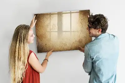 Magnetická popisovatelná tabule se starou mapou světa