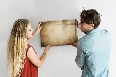 Magnetická popisovatelná tabule se starou mapou světa