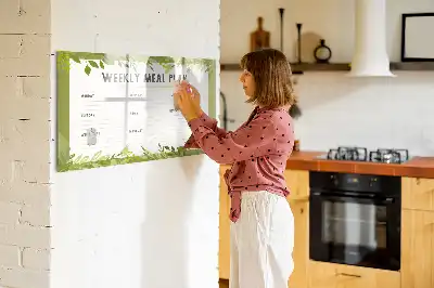 Magnetická kreslící tabule týdenní plánovač