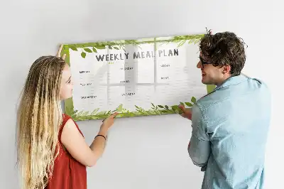 Magnetická kreslící tabule týdenní plánovač