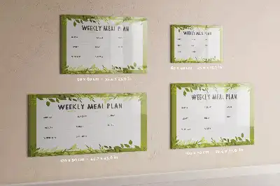 Magnetická kreslící tabule týdenní plánovač