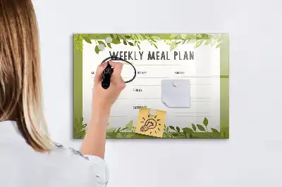 Magnetická kreslící tabule týdenní plánovač