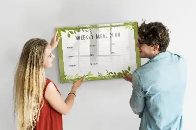 Magnetická kreslící tabule týdenní plánovač