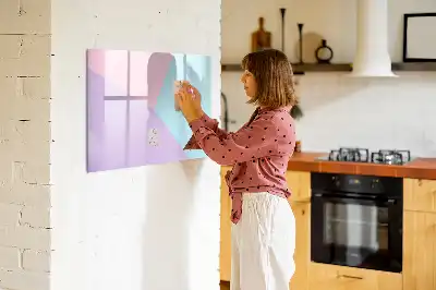 Popisovatelná magnetická tabule s pastelovým vzorem