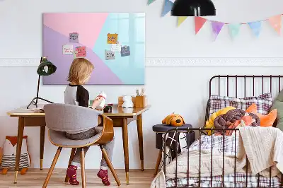Popisovatelná magnetická tabule s pastelovým vzorem