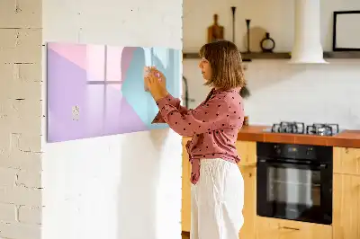 Popisovatelná magnetická tabule s pastelovým vzorem