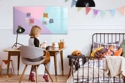 Popisovatelná magnetická tabule s pastelovým vzorem