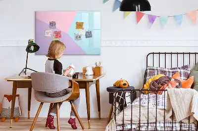 Popisovatelná magnetická tabule s pastelovým vzorem