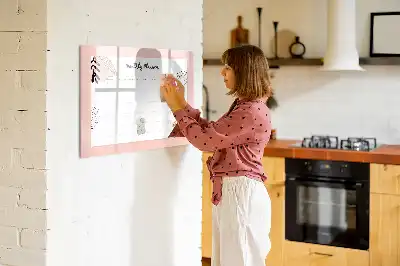 Květinový plánovač popisovatelná magnetická tabule