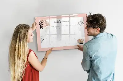 Květinový plánovač popisovatelná magnetická tabule