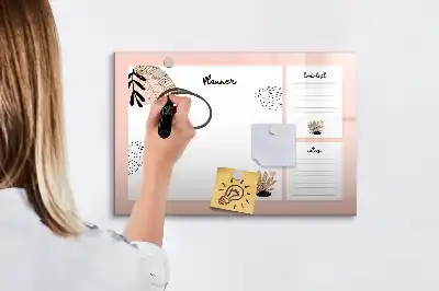 Magnetická kreslící tabule poznámky do plánovače