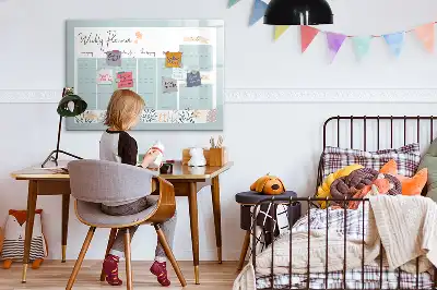 Popisovatelná magnetická tabule týdenní harmonogram