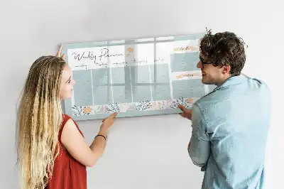 Popisovatelná magnetická tabule týdenní harmonogram
