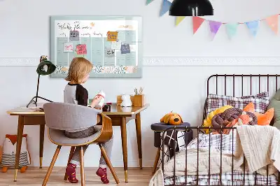 Popisovatelná magnetická tabule týdenní harmonogram