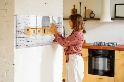 Popisovatelná magnetická tabule motiv Rodina