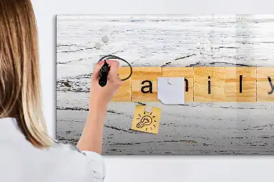 Popisovatelná magnetická tabule motiv Rodina